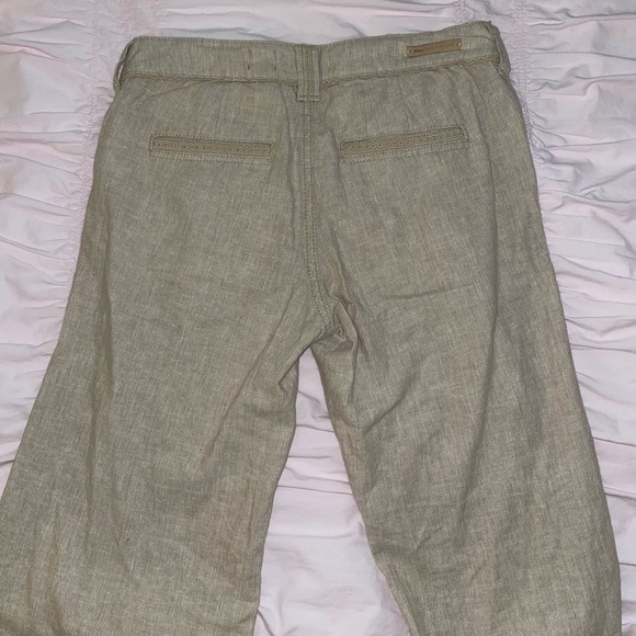 Pilcro Anthropologie Wide Leg Striped Linen Slacks Trousers Pants - Picture 5 of 8